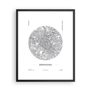 Affiche dans un cadre noir - Poster - Anatomie de Birmingham - 40x50 cm