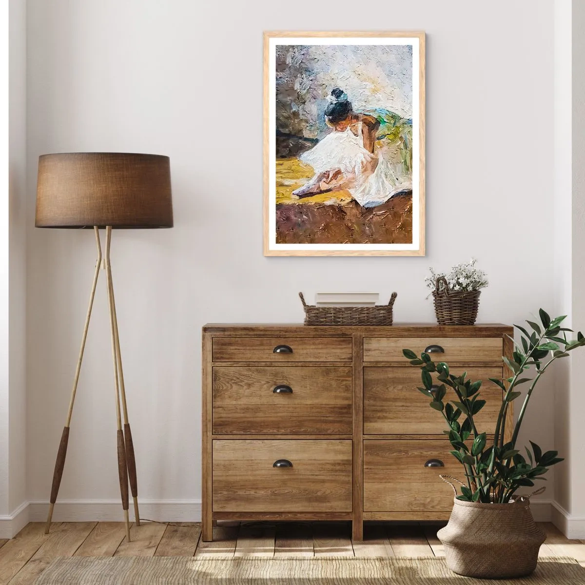 Affiche dans un chêne clair - Poster - D'après un tableau de Degas - 50x70 cm