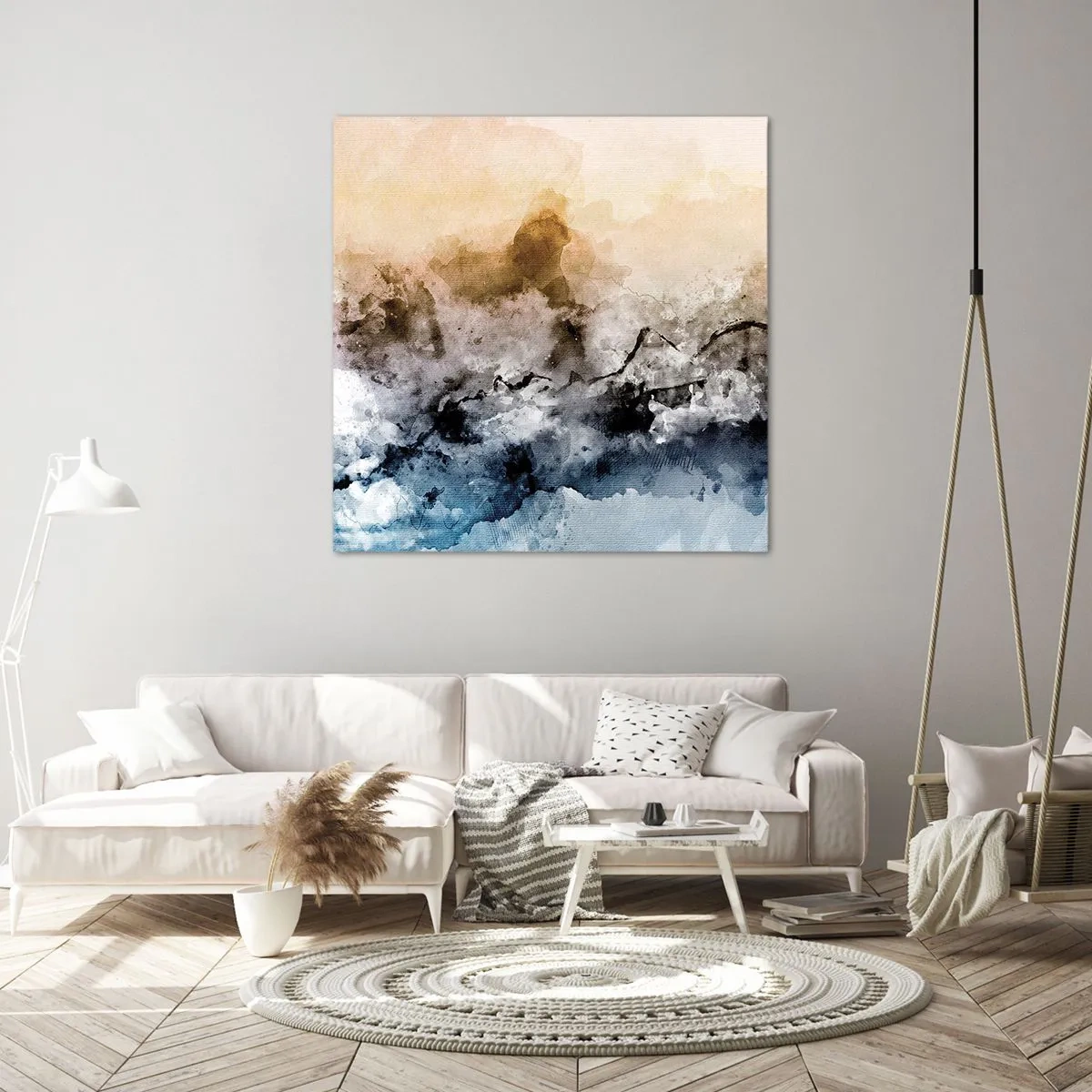 Impression sur toile - Image sur toile - Noyé dans un nuage de brouillard - 50x50 cm