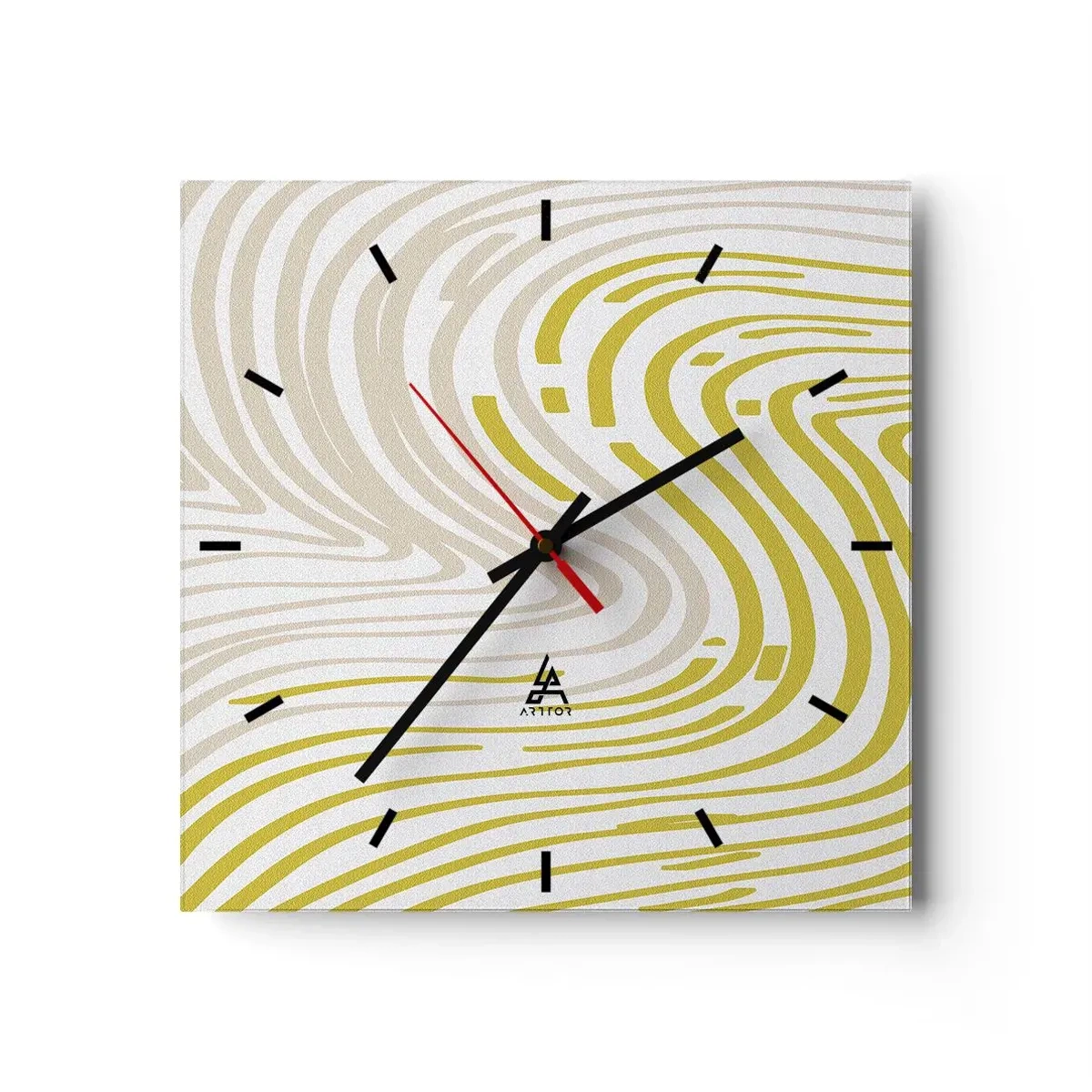 Horloge murale - Pendule murale - Une composition au léger virage - 40x40 cm