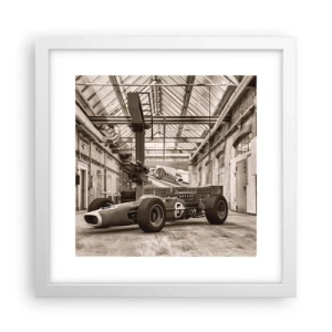 Affiche dans un cadre blanc - Poster - Le repos du guerrier - 30x30 cm