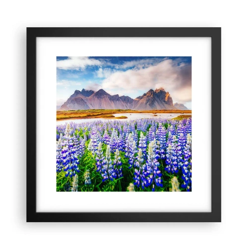 Affiche dans un cadre noir - Poster - La force et l'austérité côtoient la douceur - 30x30 cm