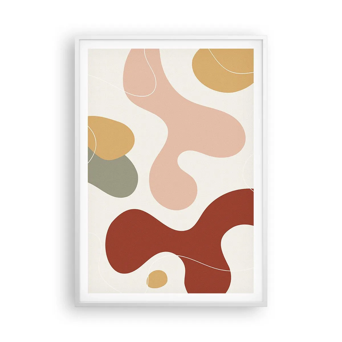 Affiche dans un cadre blanc - Poster - Entrelac - 70x100 cm