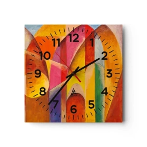 Horloge murale - Pendule murale - Cathédrale du soleil - 30x30 cm