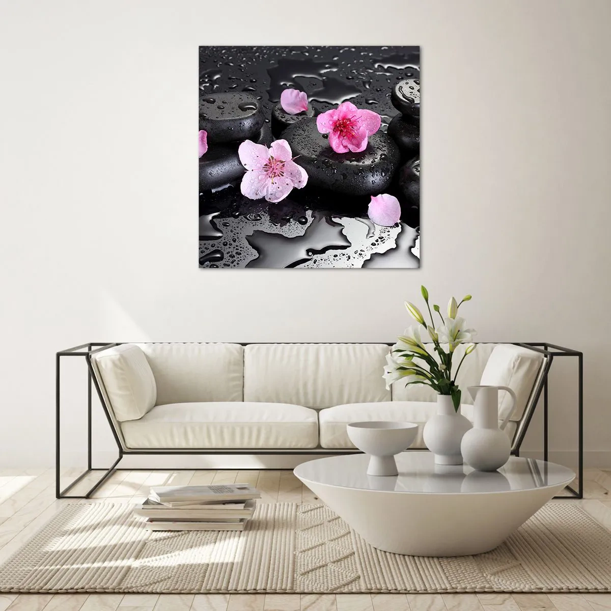 Impression sur verre - Image sur verre - Et le cœur s'allège soudainement - 70x70 cm