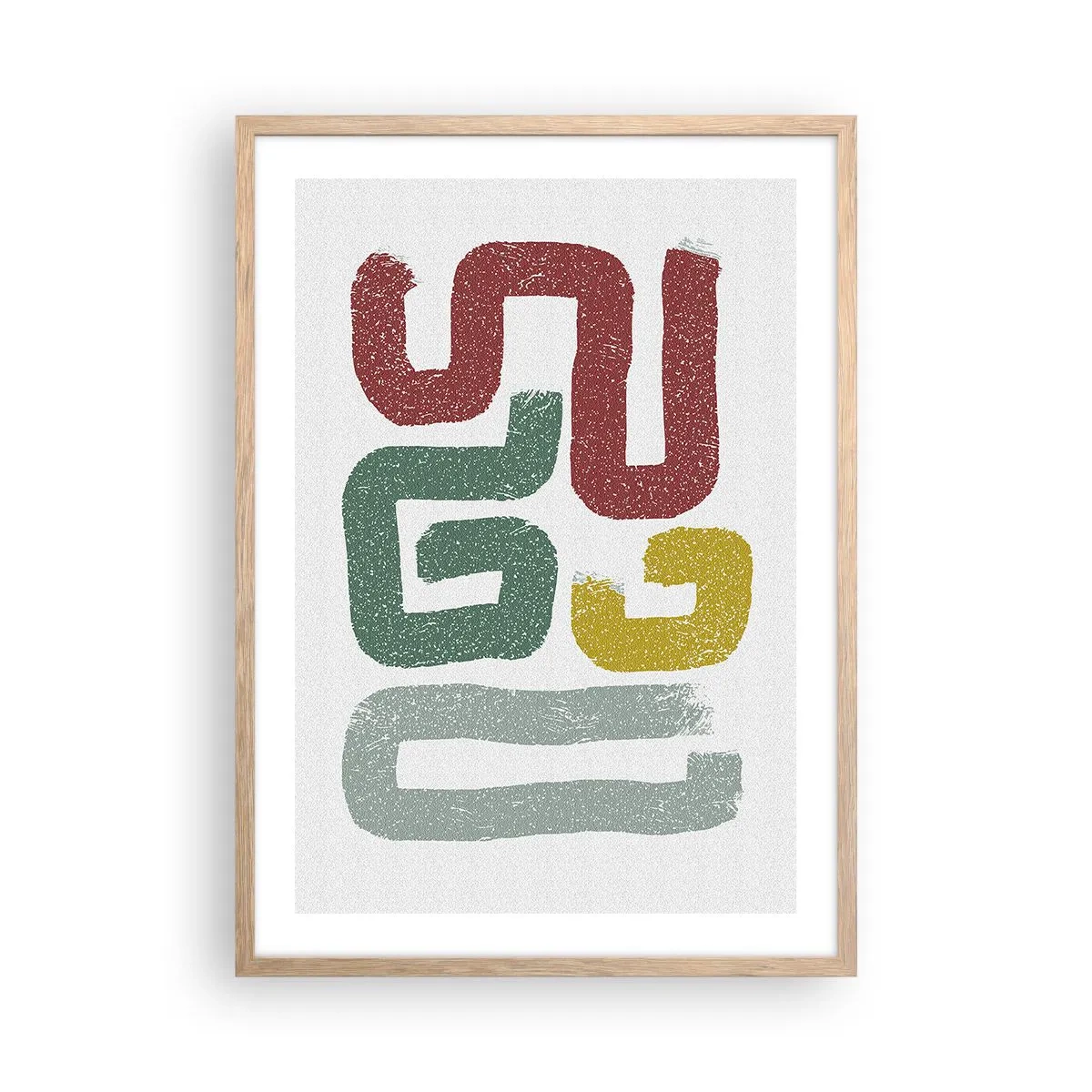 Affiche dans un chêne clair - Poster - Dans une langue inconnue - 50x70 cm