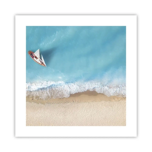 Affiche - Poster - A la frontière de l'azur et de l'or - 40x40 cm