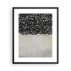 Affiche dans un cadre noir - Poster - Abstraction turbulente - 40x50 cm