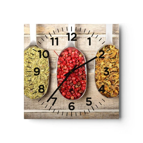 Horloge murale - Pendule murale - Magie de la cuisine - 40x40 cm
