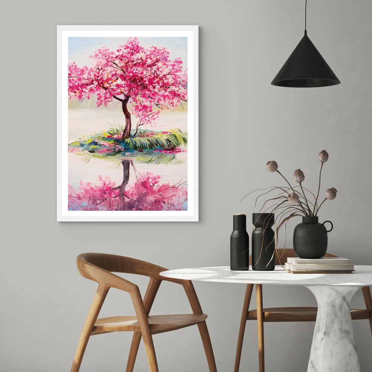 Affiche dans un cadre blanc - Poster - Fête du Printemps - 70x100 cm