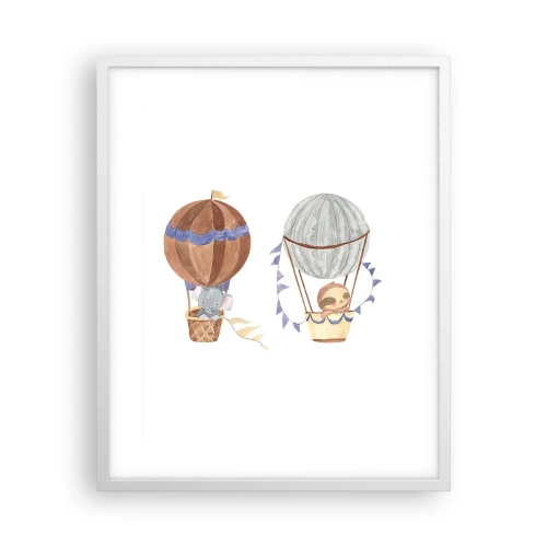 Affiche dans un cadre blanc - Poster - Compagnons de voyage - 40x50 cm