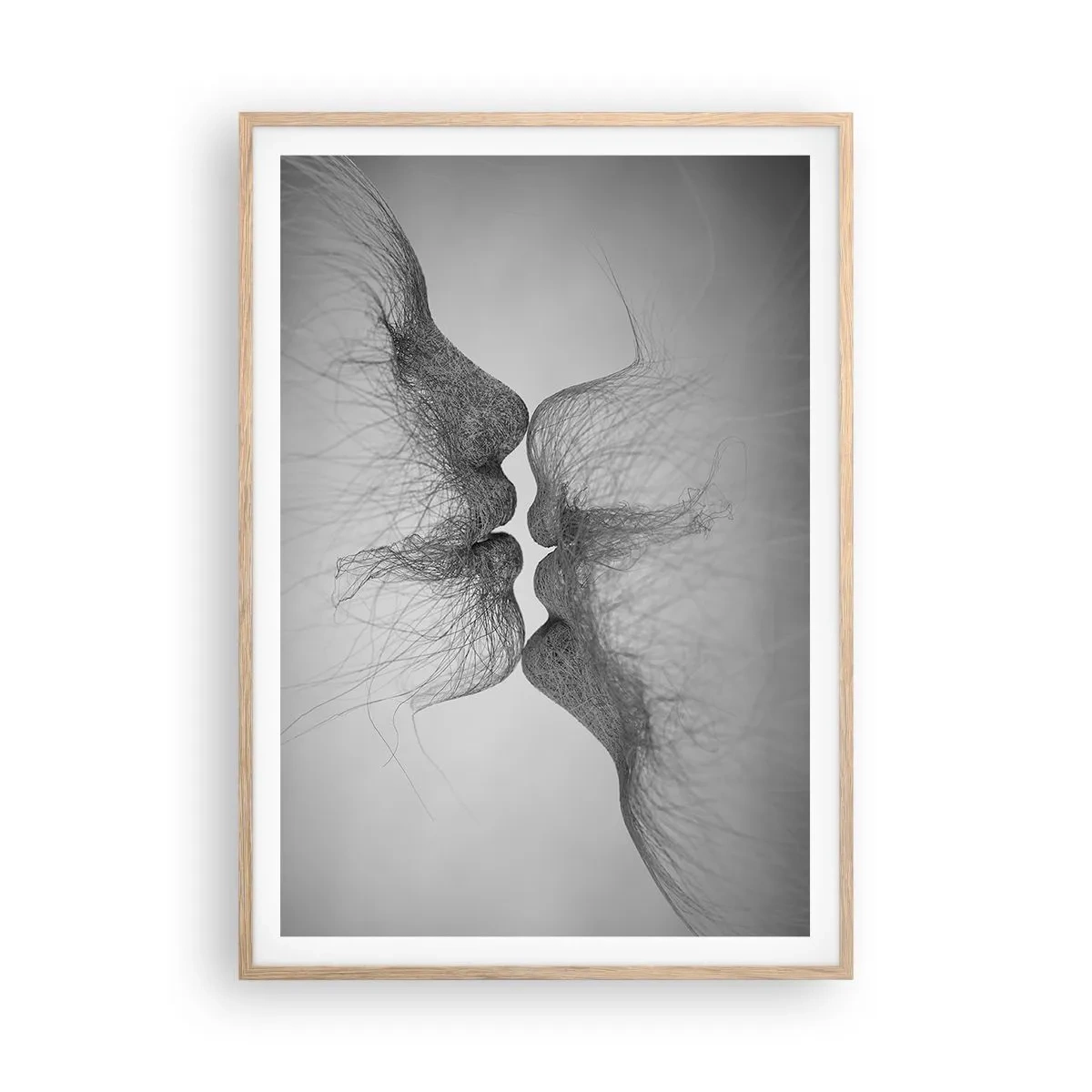 Affiche dans un chêne clair - Poster - La bise du vent - 70x100 cm