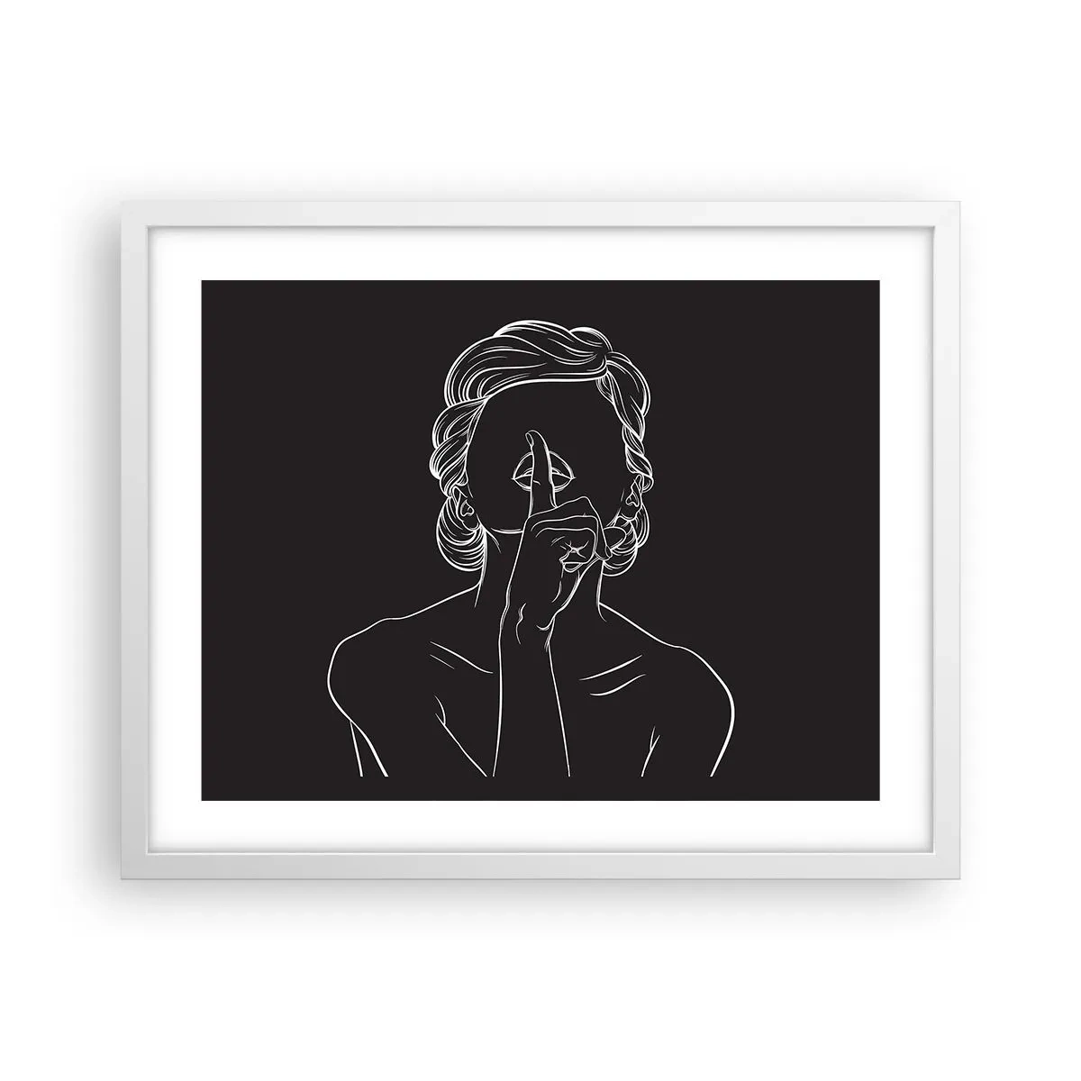 Affiche dans un cadre blanc - Poster - La beauté s'épanouit en silence - 50x40 cm