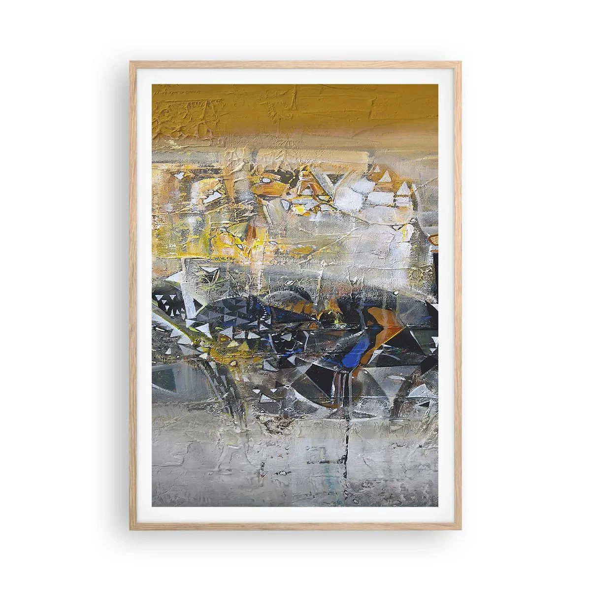 Affiche dans un chêne clair - Poster - Tout se met en place - 70x100 cm