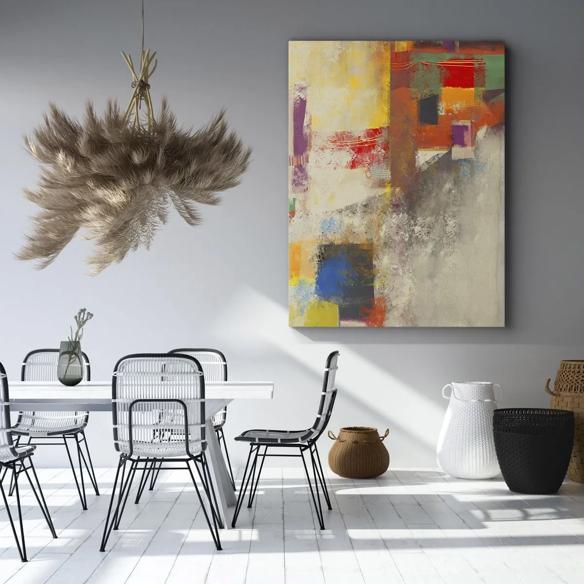 Impression sur toile - Image sur toile - Géométrie des couleurs - 45x80 cm