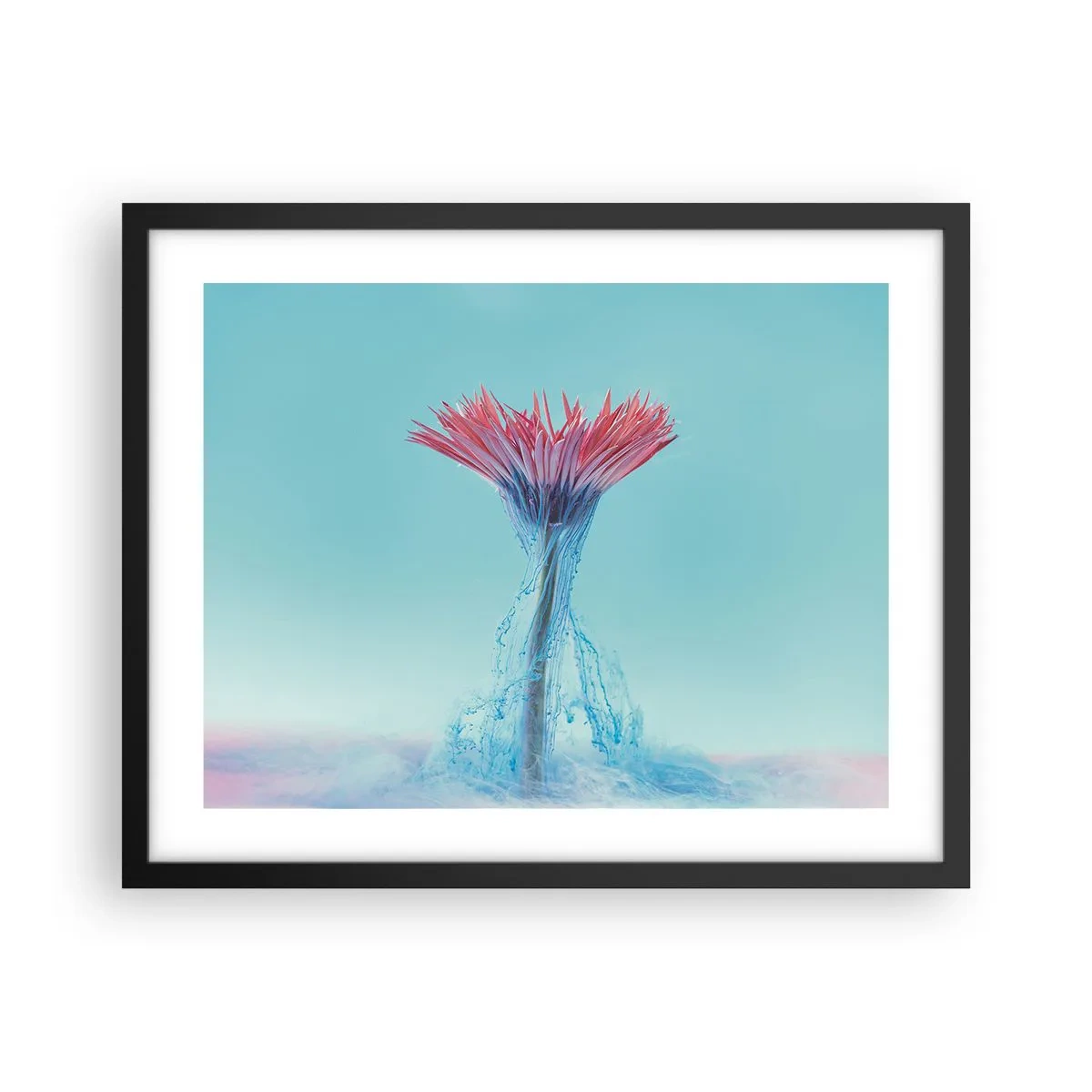 Affiche dans un cadre noir - Poster - Dans une étreinte vivifiante - 50x40 cm