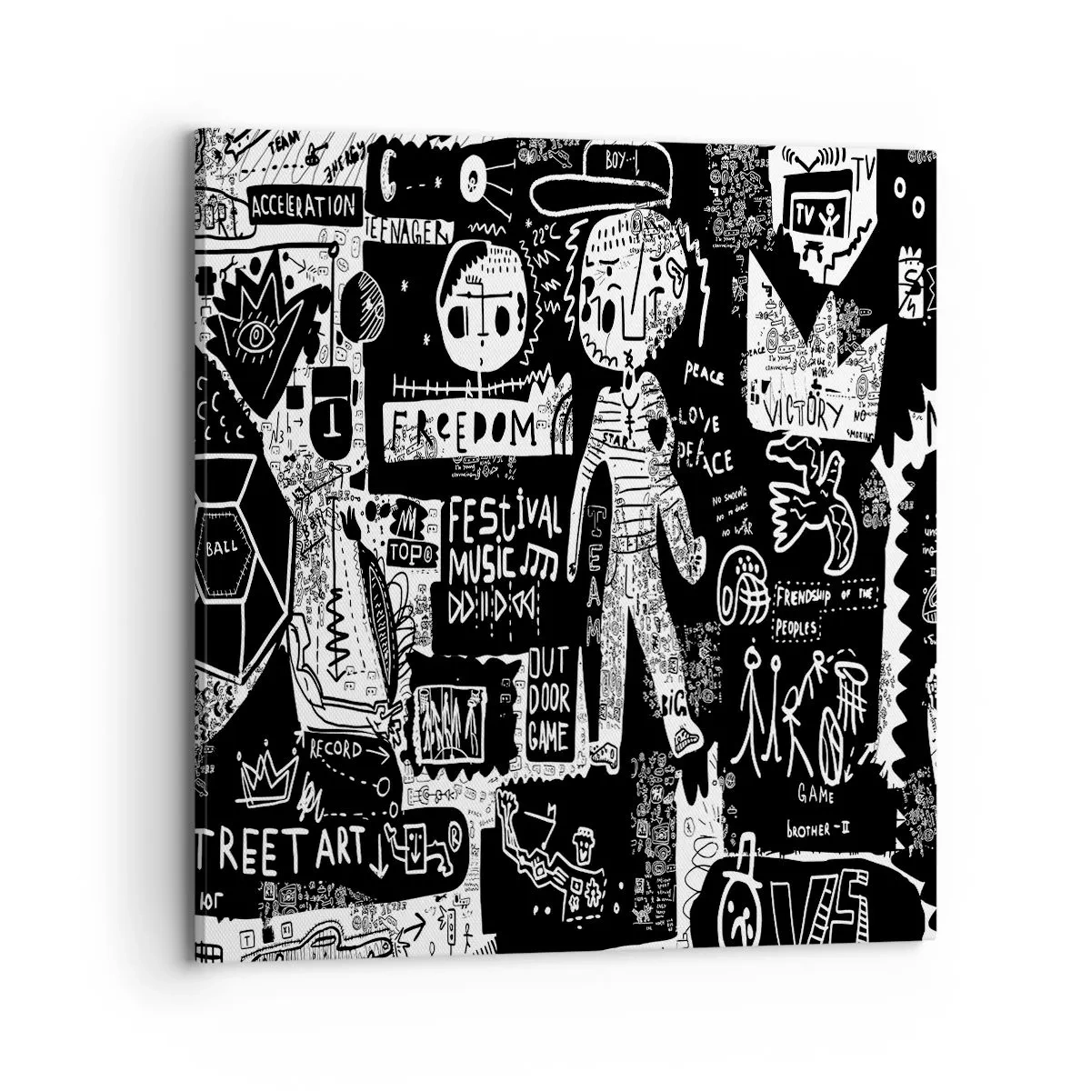 Impression sur toile - Image sur toile - Jeunesse spirituelle de loi et de joie - 70x70 cm