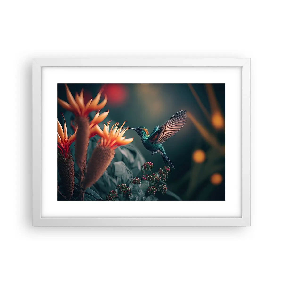 Affiche dans un cadre blanc - Poster - une vie vraiment colorée - 40x30 cm