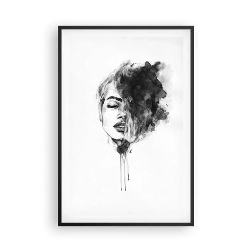 Affiche dans un cadre noir - Poster - De quoi rêve la fille - 61x91 cm