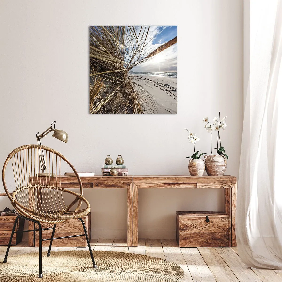 Impression sur toile - Image sur toile - Rencontre des éléments - 40x40 cm