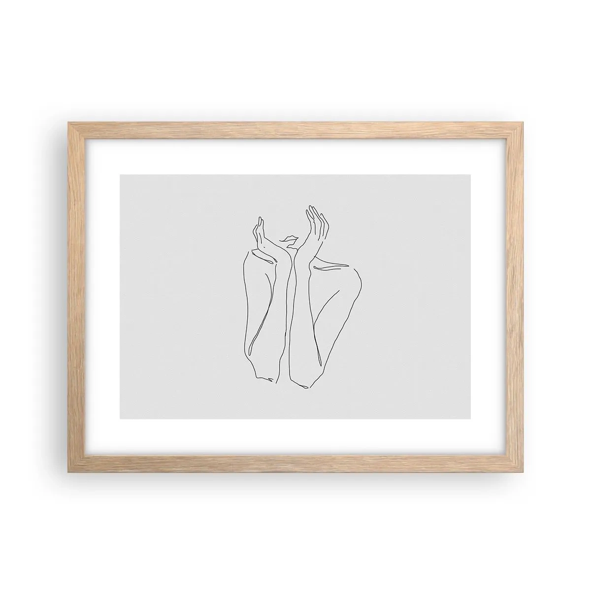 Affiche dans un chêne clair - Poster - De quoi rêvent les femmes - 40x30 cm