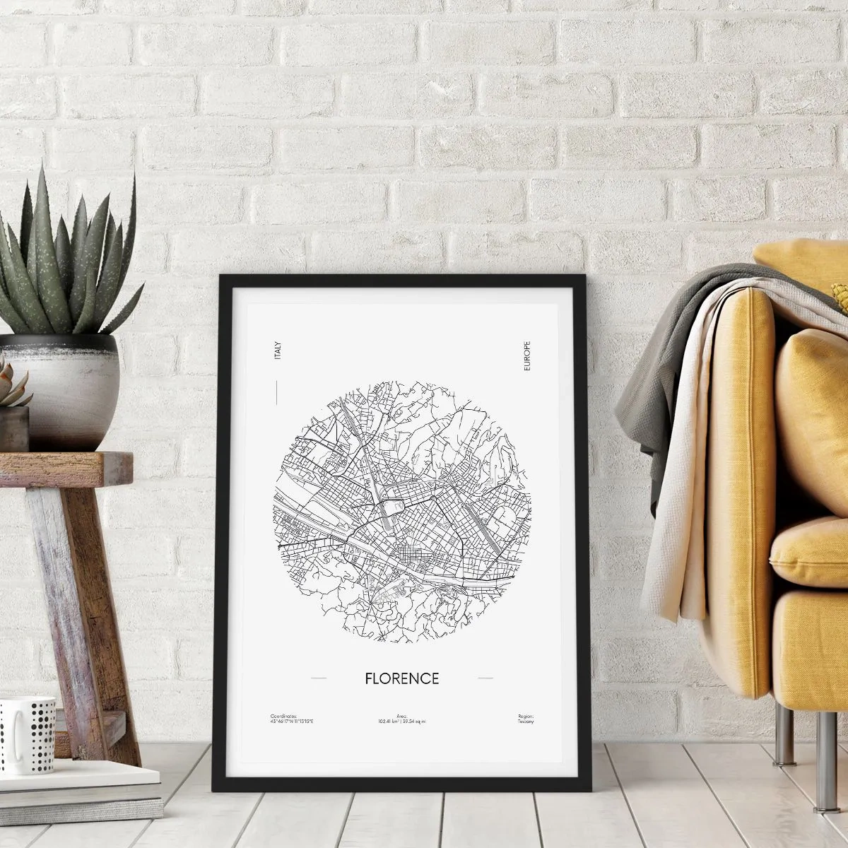 Affiche dans un cadre noir - Poster - Anatomie de Florence - 70x100 cm