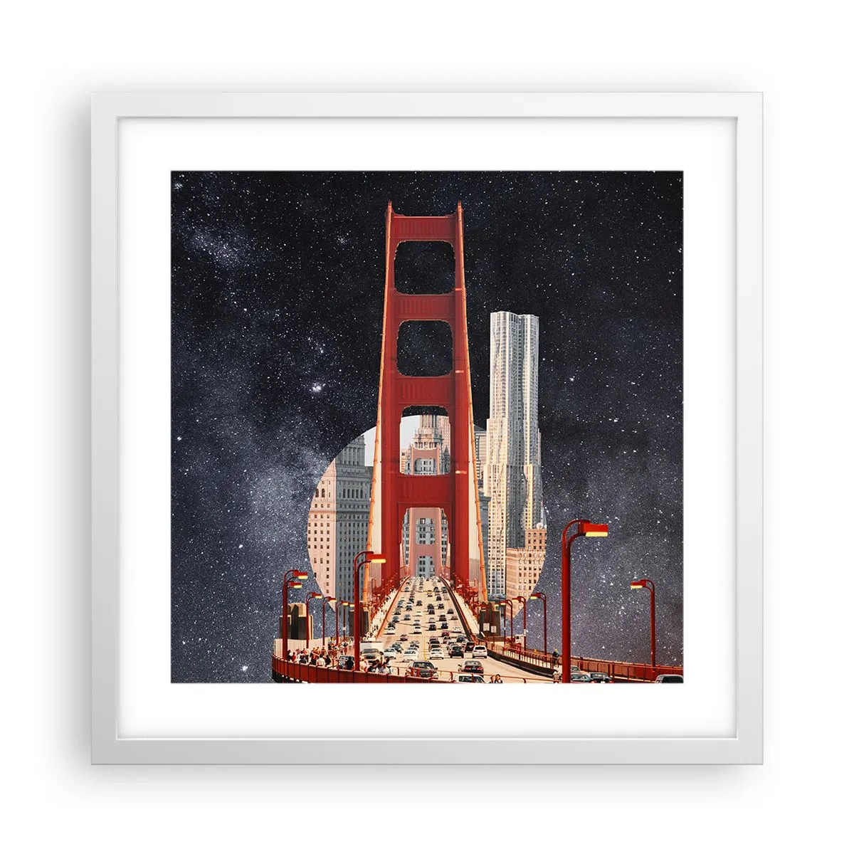 Affiche dans un cadre blanc - Poster - Toujours au centre - 40x40 cm