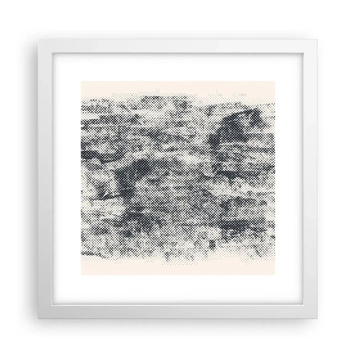Affiche dans un cadre blanc - Poster - Composition brumeuse - 30x30 cm
