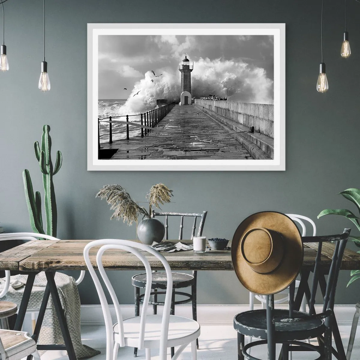 Affiche dans un cadre blanc - Poster - Sans peur - 100x70 cm