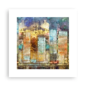 Affiche - Poster - Une métropole ensoleillée - 30x30 cm