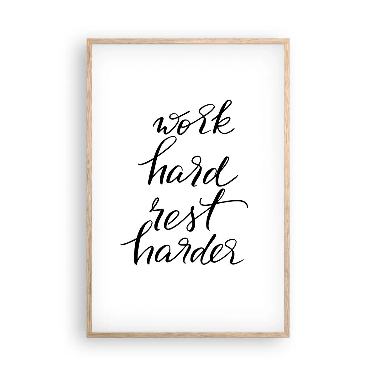 Affiche dans un chêne clair - Poster - Équilibre de vie - 61x91 cm