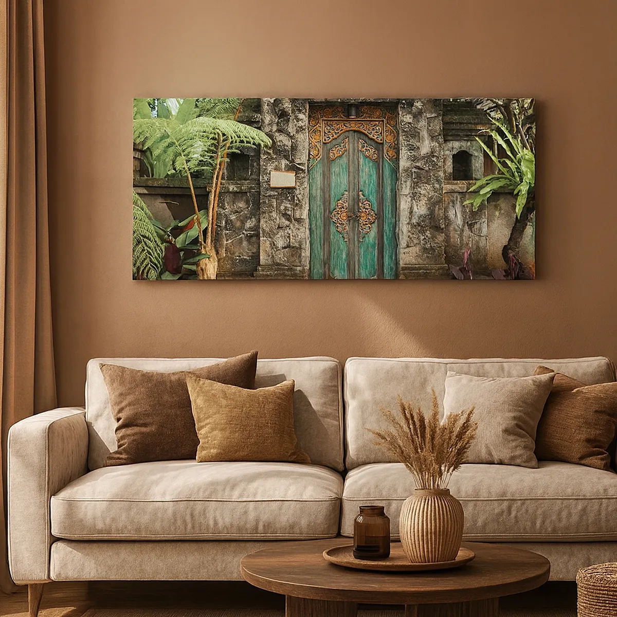 Impression sur toile - Image sur toile - Porte vers un monde exotique - 30x30 cm