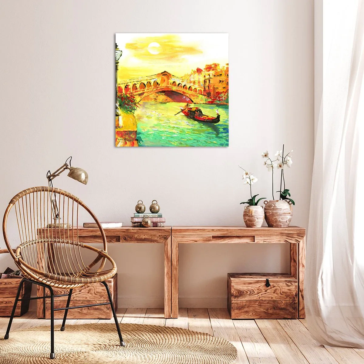 Impression sur toile - Image sur toile - Un pèlerinage d'amoureux - 40x40 cm