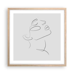 Affiche dans un chêne clair - Poster - Méandre du rêve - 50x50 cm