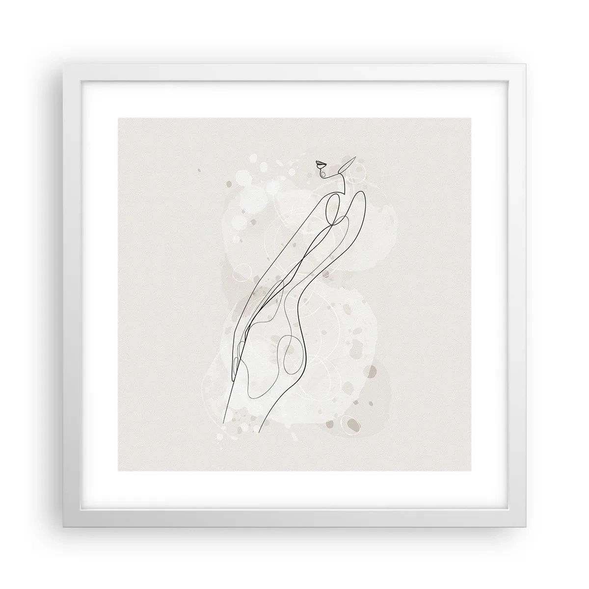 Affiche dans un cadre blanc - Poster - Trompe l'oeil - 40x40 cm