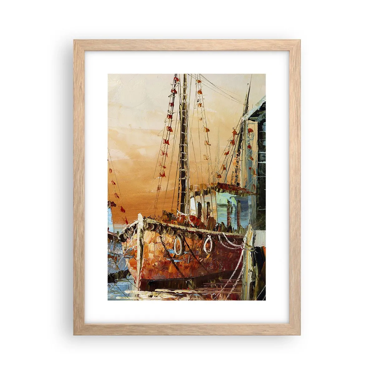 Affiche dans un chêne clair - Poster - Retour tranquille - 30x40 cm