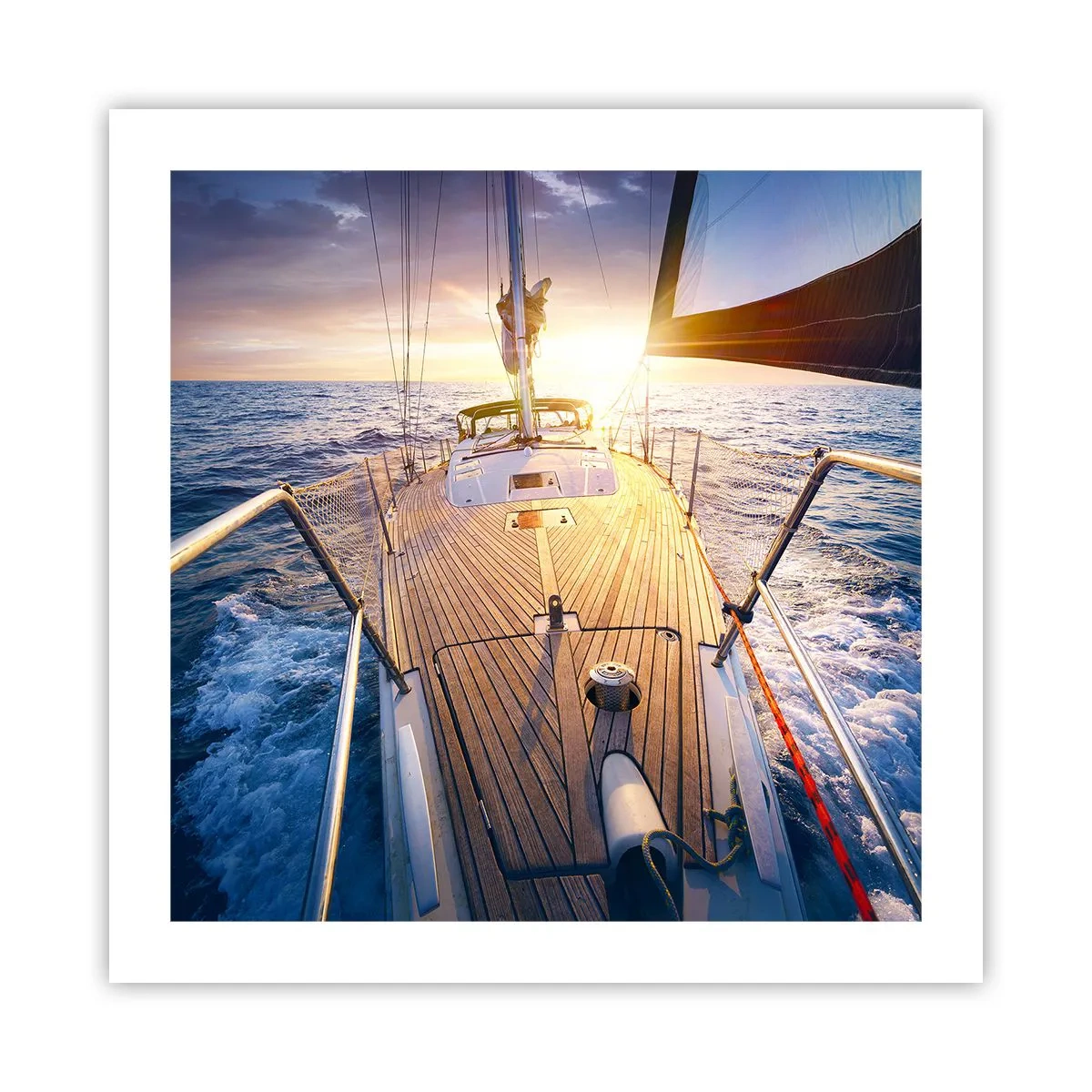 Affiche - Poster - Courir sur les vagues - 50x50 cm
