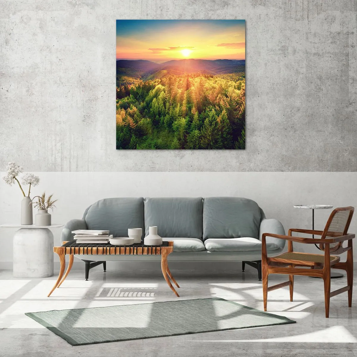 Impression sur verre - Image sur verre - Monts et sommets - 70x70 cm