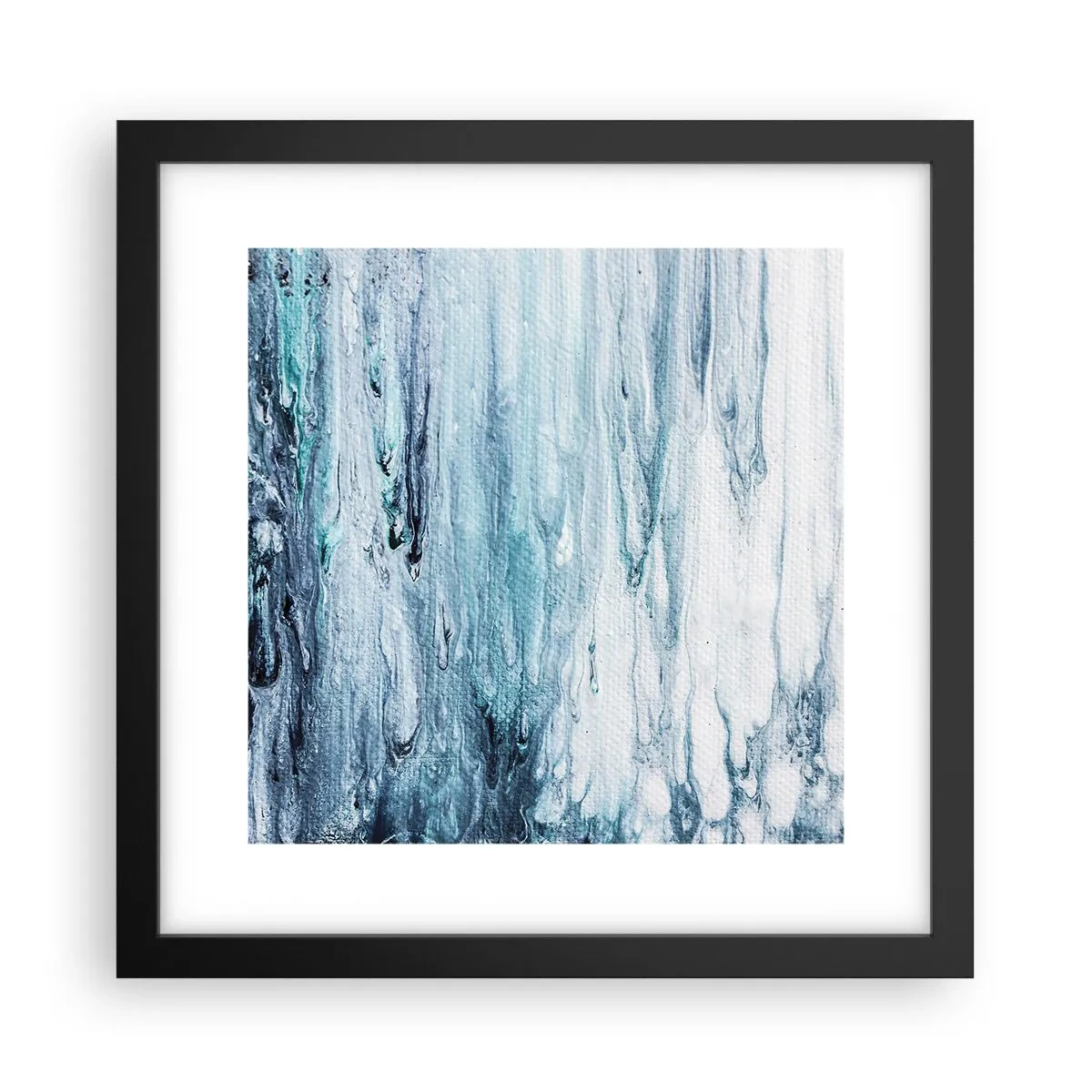Affiche dans un cadre noir - Poster - Une glace bleue - 30x30 cm