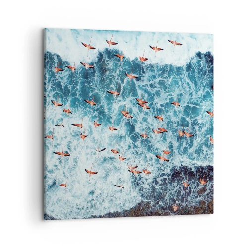 Impression sur toile - Image sur toile - Défilé du bord de mer - 50x50 cm