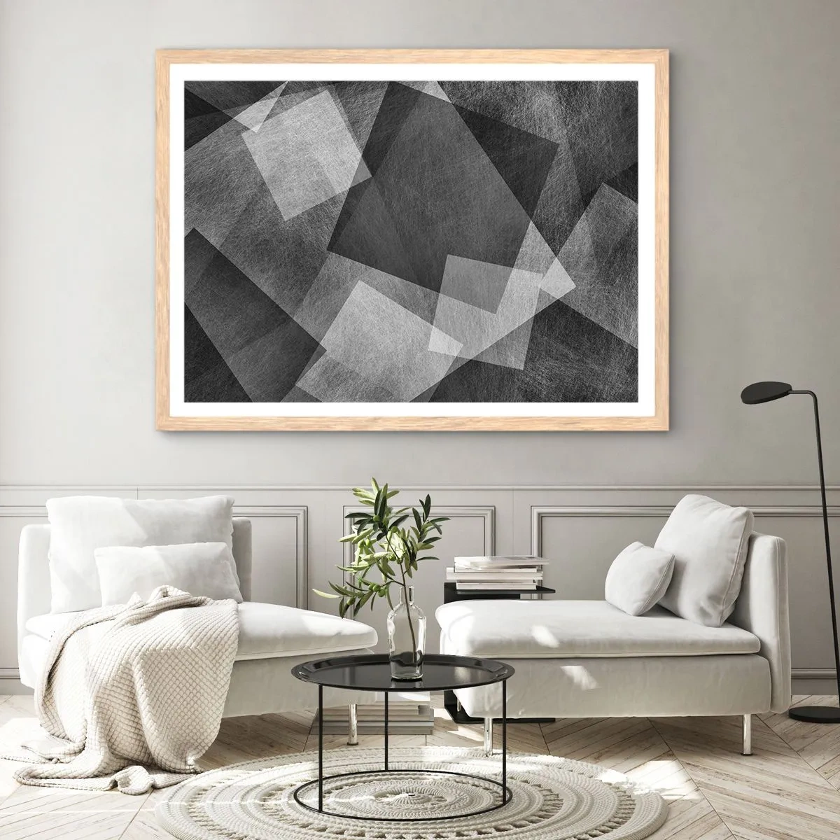 Affiche dans un chêne clair - Poster - Le symbole éternel de durabilité et d'ordre - 100x70 cm