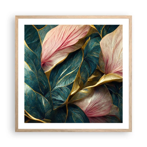 Affiche dans un chêne clair - Poster - Élégance et style naturels - 60x60 cm