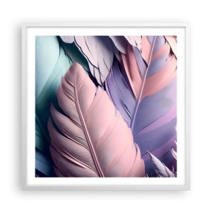 Affiche dans un cadre blanc - Poster - Oiseau chic - 60x60 cm