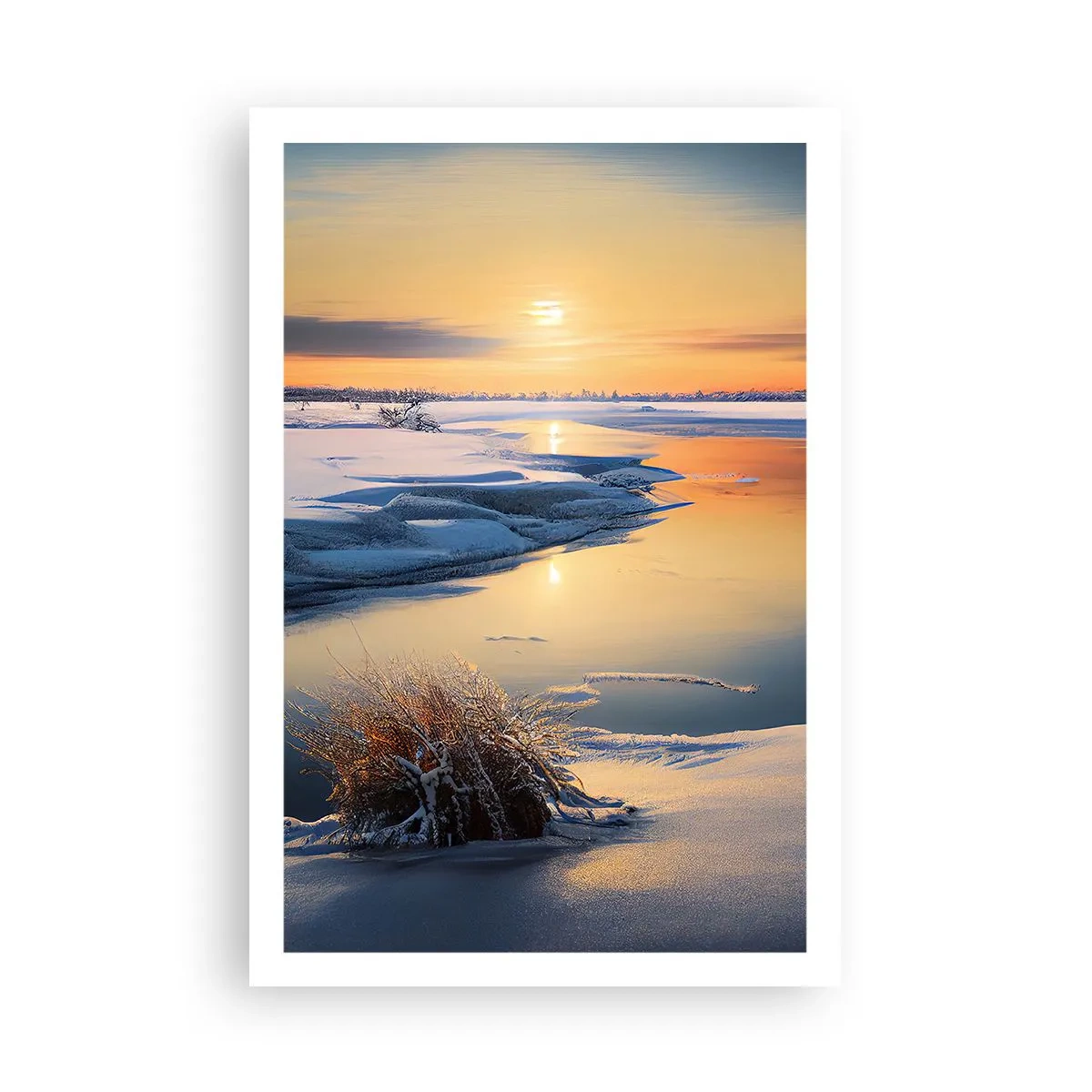 Affiche - Poster - Coucher de soleil d'hiver - 61x91 cm