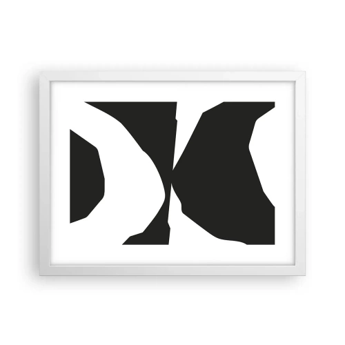 Affiche dans un cadre blanc - Poster - Positif négatif - 40x30 cm
