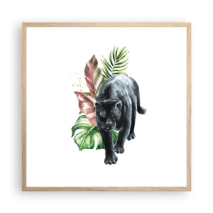 Affiche dans un chêne clair - Poster - Sauvagerie du coeur - 60x60 cm