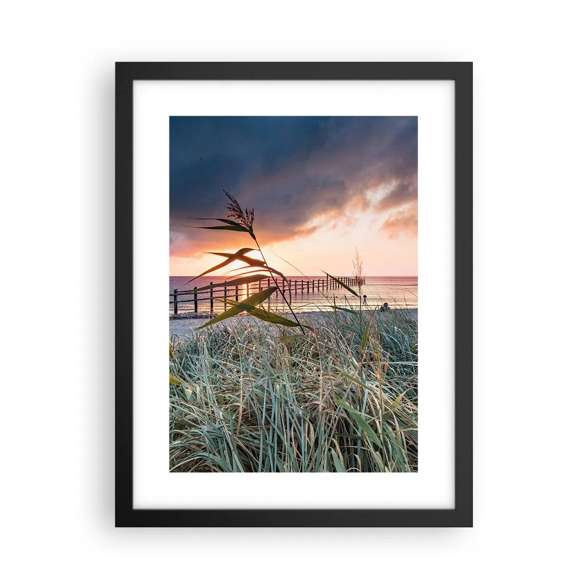 Affiche dans un cadre noir - Poster - Ça ne passe pas avec le vent - 30x40 cm