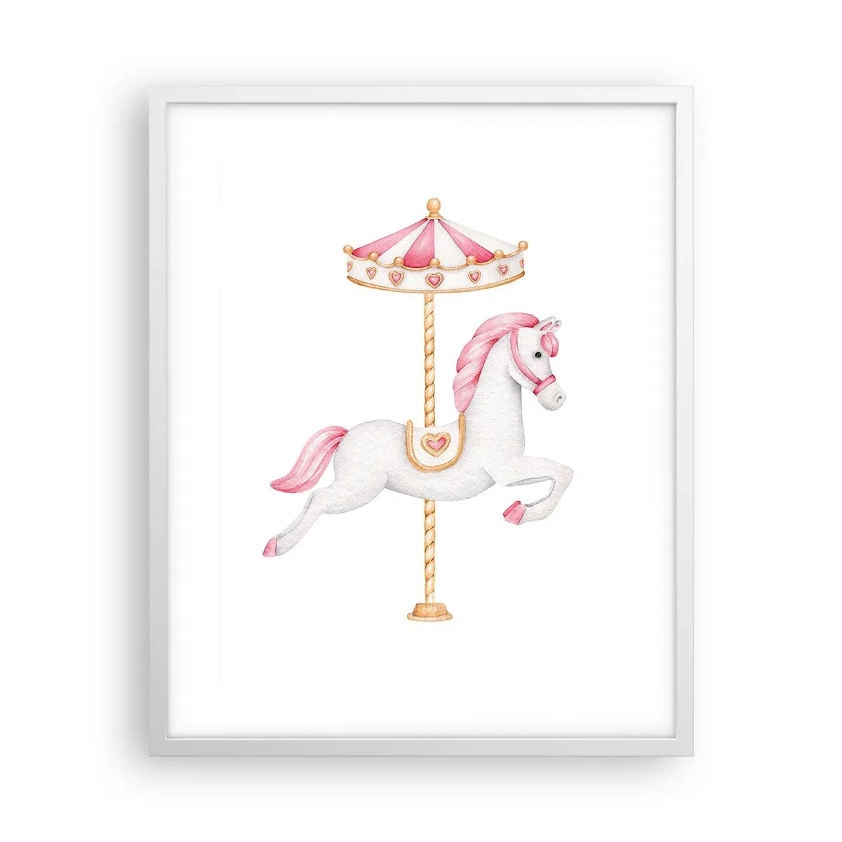 Affiche dans un cadre blanc - Poster - Les sabots en avant - 40x50 cm