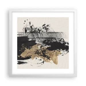 Affiche dans un cadre blanc - Poster - Composer avec passion - 40x40 cm