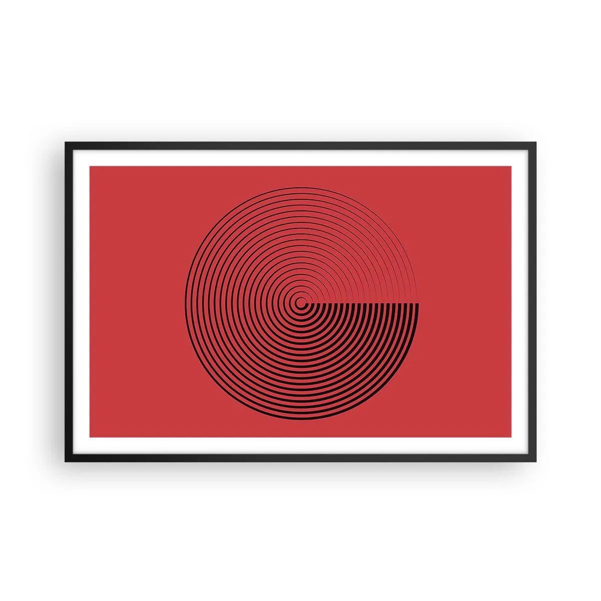 Affiche dans un cadre noir - Poster - Mouvement circulaire - 91x61 cm